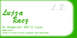 lujza racz business card